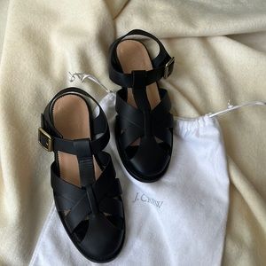 JCrew Black Fisherman Sandals Size9 1/2